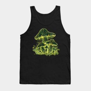 Cyber Mushroom - Green Tank Top